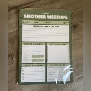 NWT | Oh Great Another Meeting Notepad